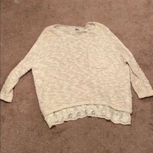 Long sweater off white cream